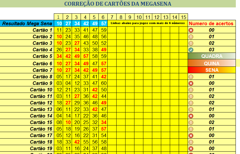 planilha de controle de jogos de loteria (bolão)