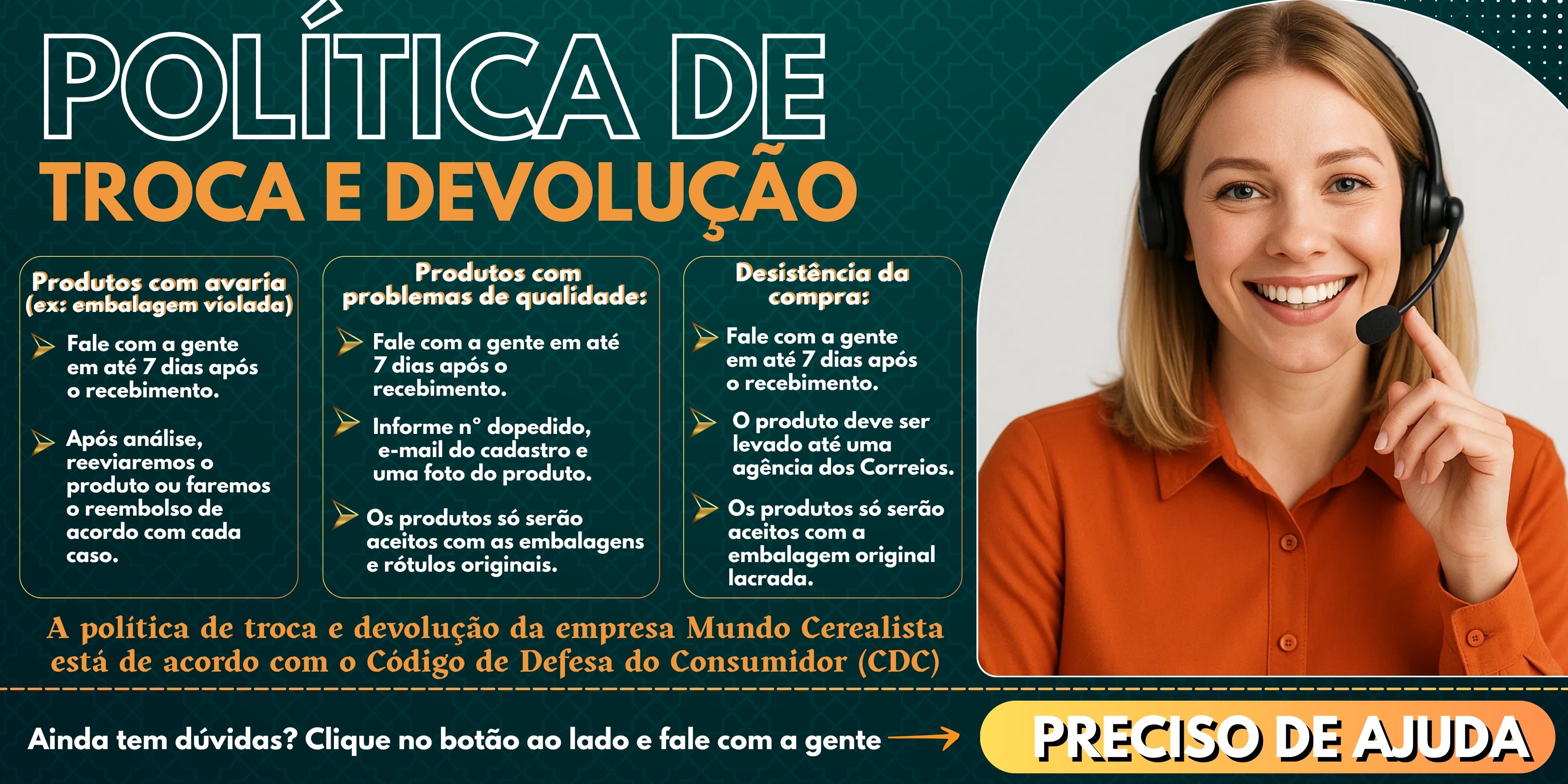política de troca e devolução