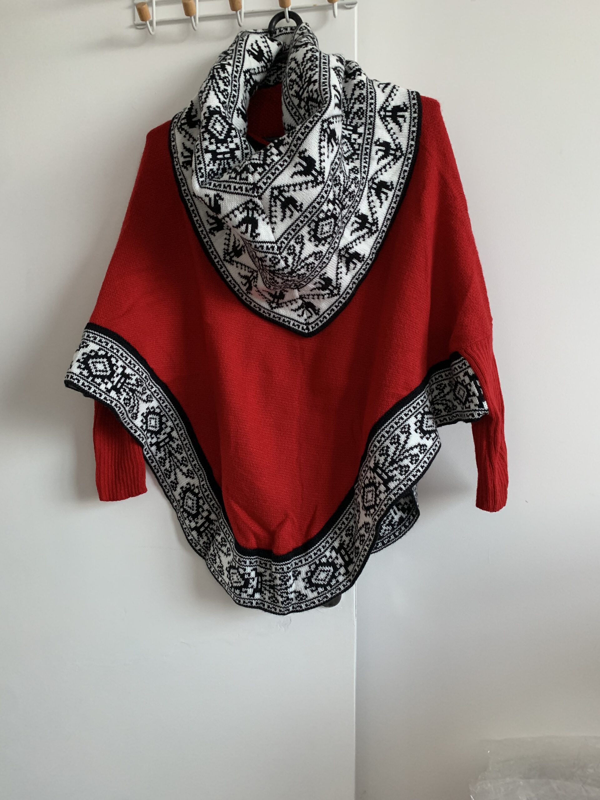 poncho folk feminino