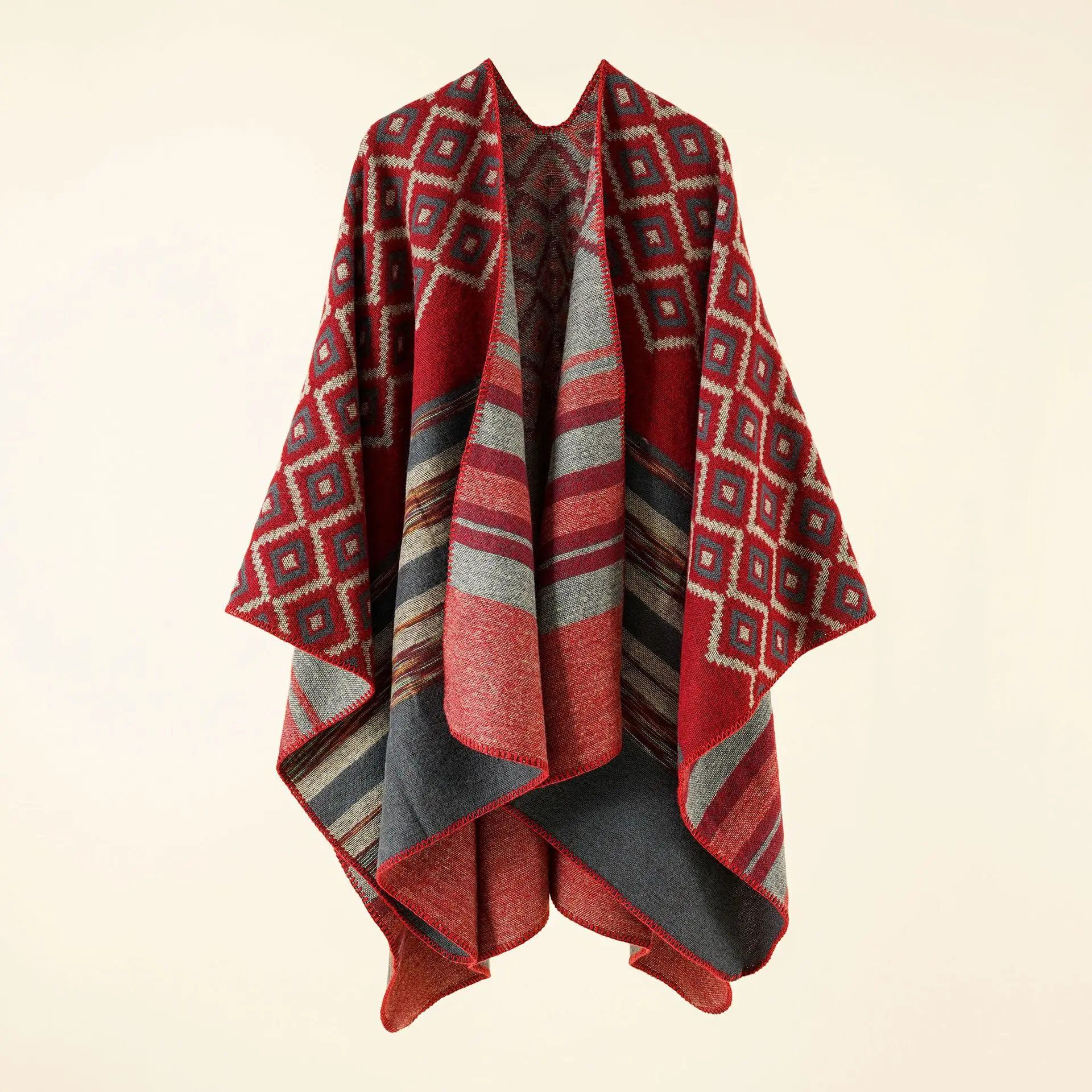 poncho estilo boho feminino