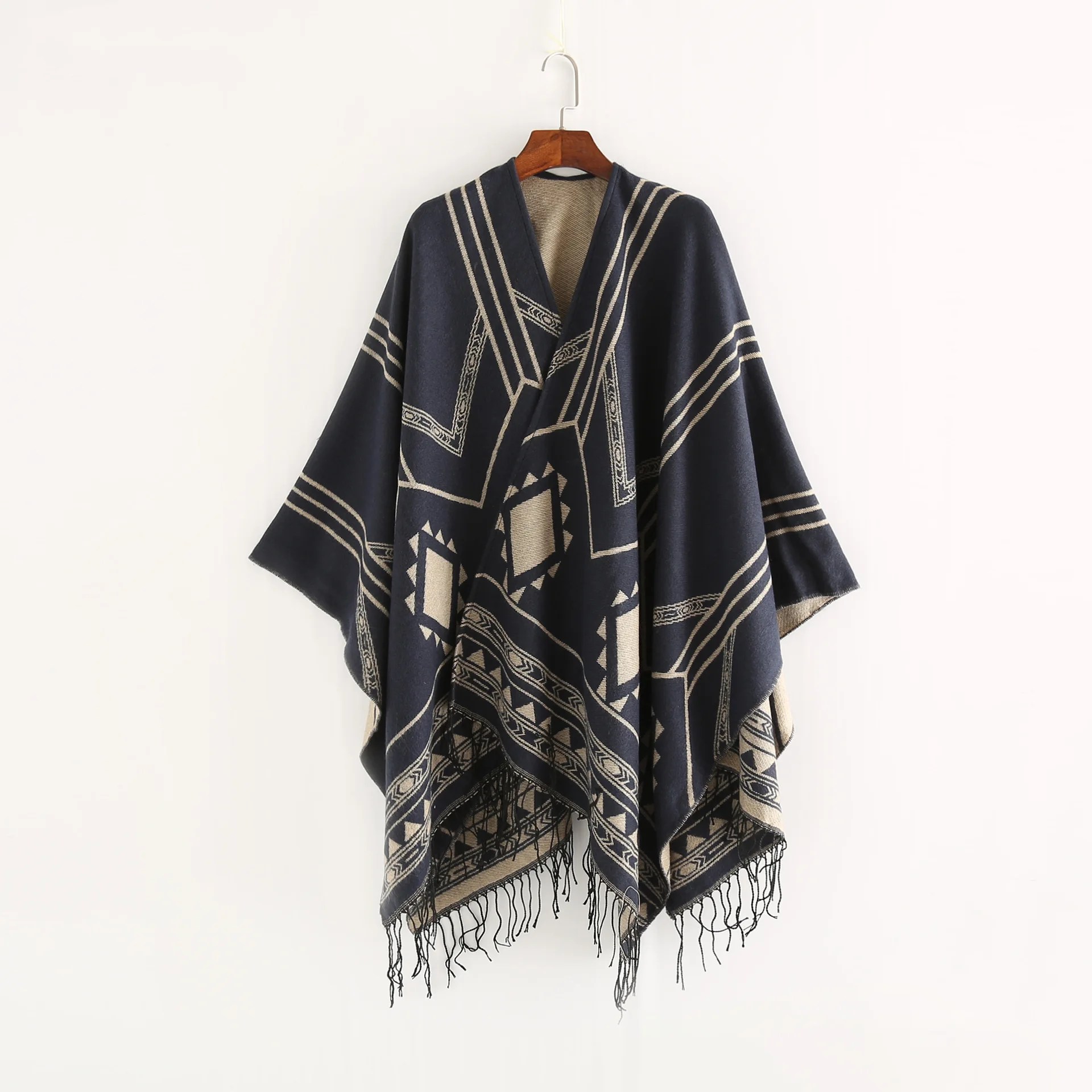 poncho peruano colorido