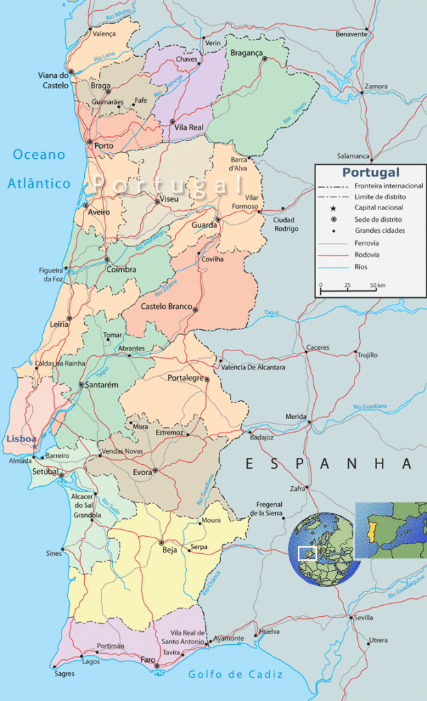 portugal mapa