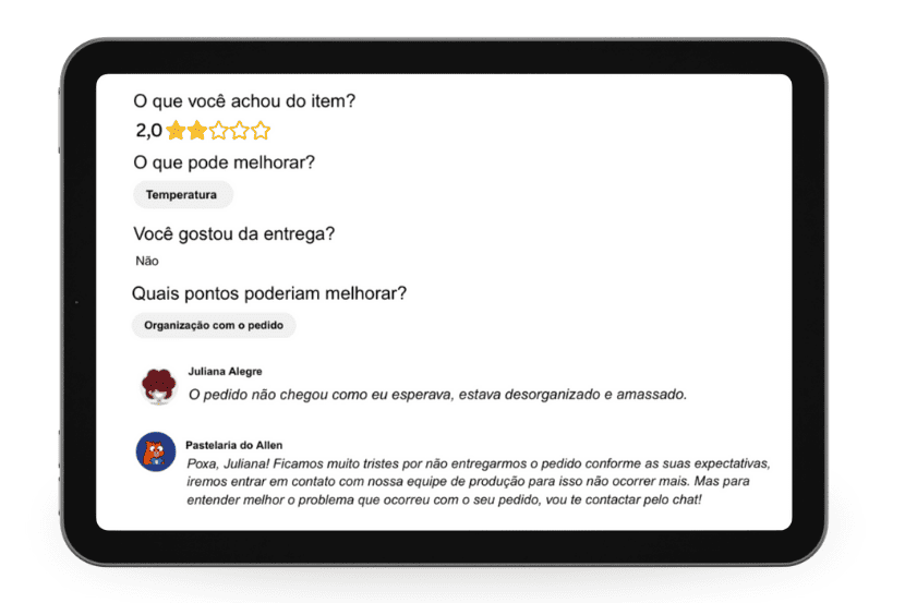 exemplos de respostas a clientes insatisfeitos