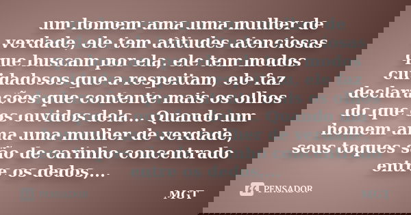 Quando O Homem Ama De Verdade Sinais