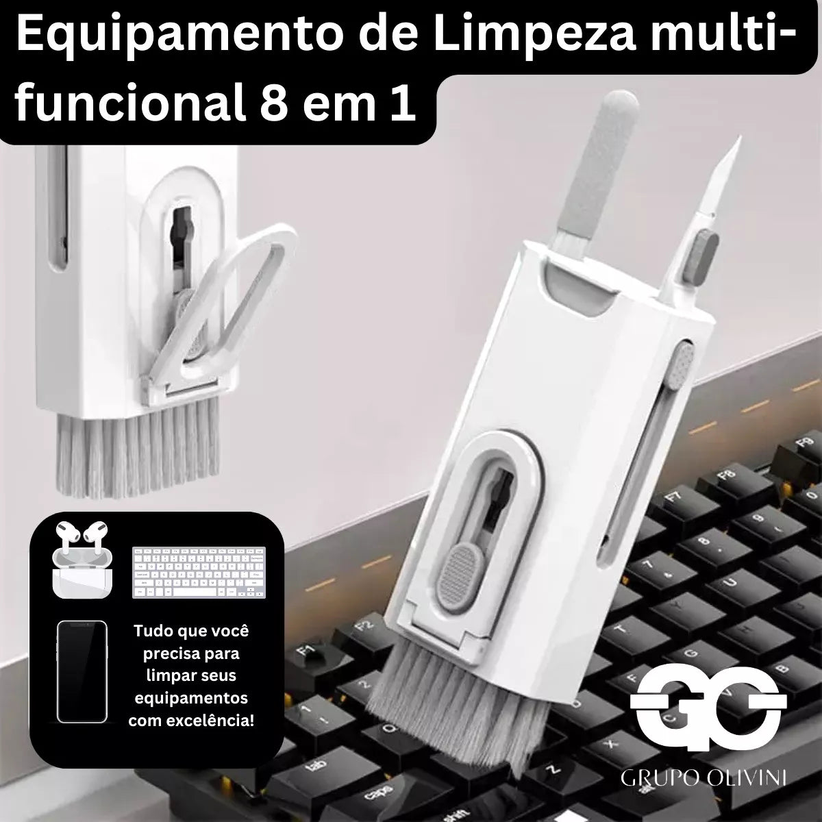 kit limpeza 7 em 1 vs kit profissional 20 em 1