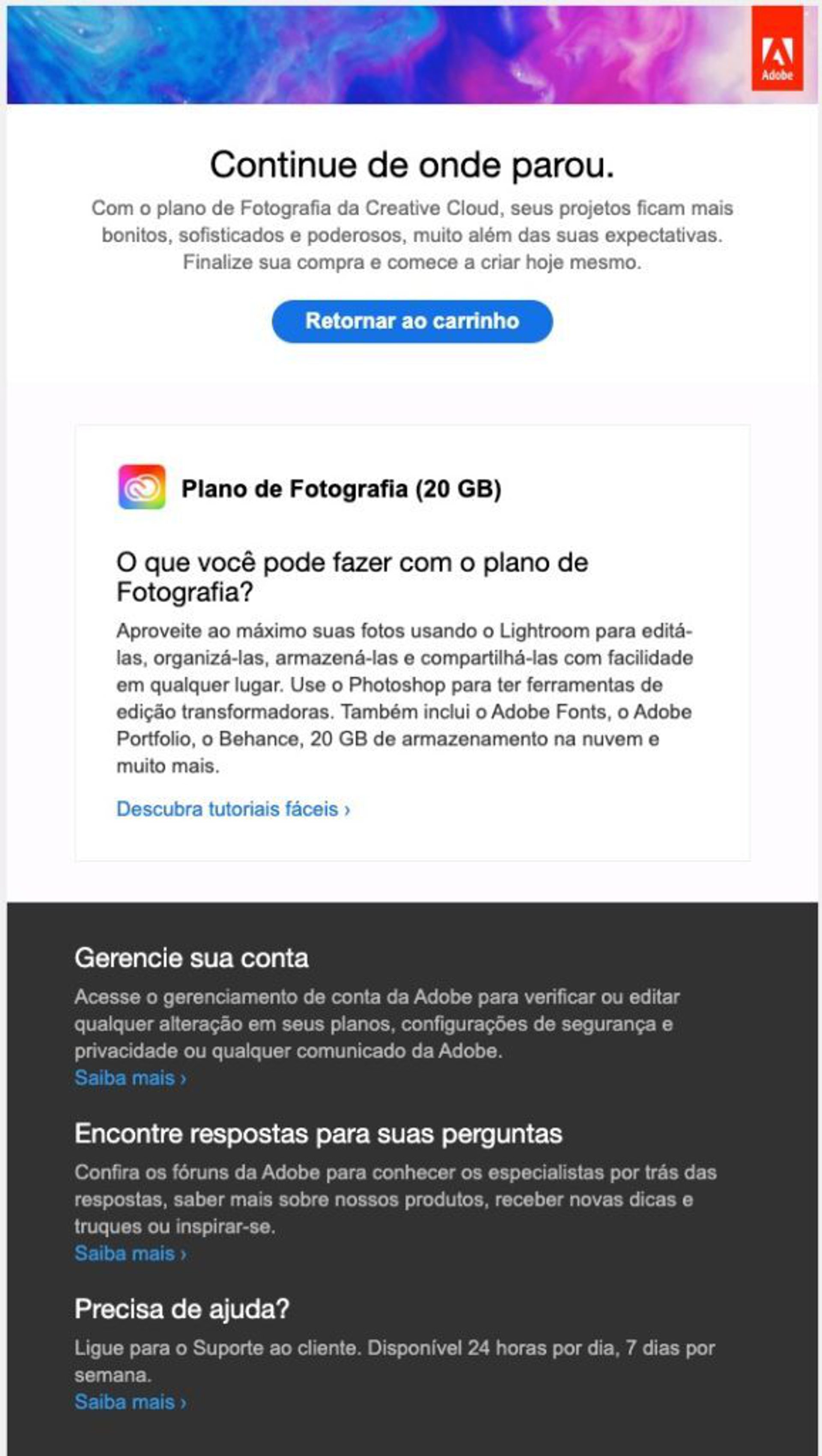 principais erros recuperação carrinho abandonado ia