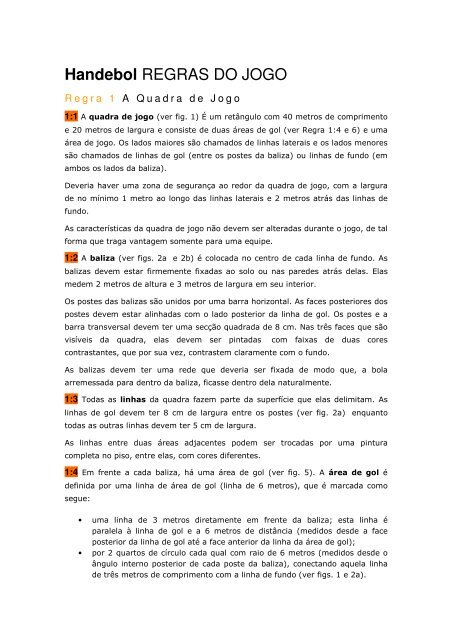 tempo jogo handebol categorias