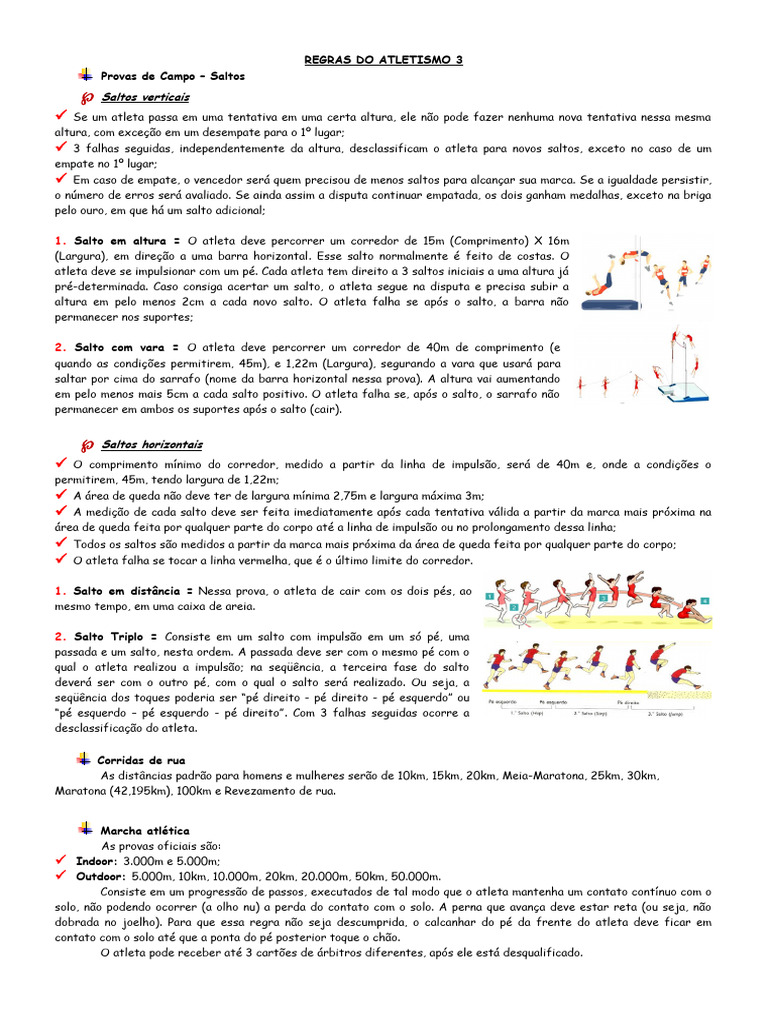 regras do salto com vara altura e tentativas