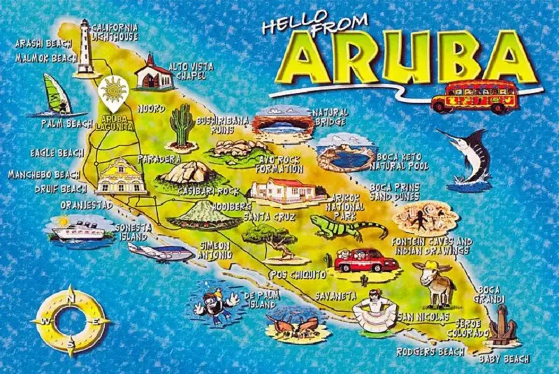 melhores praias de aruba para famílias
