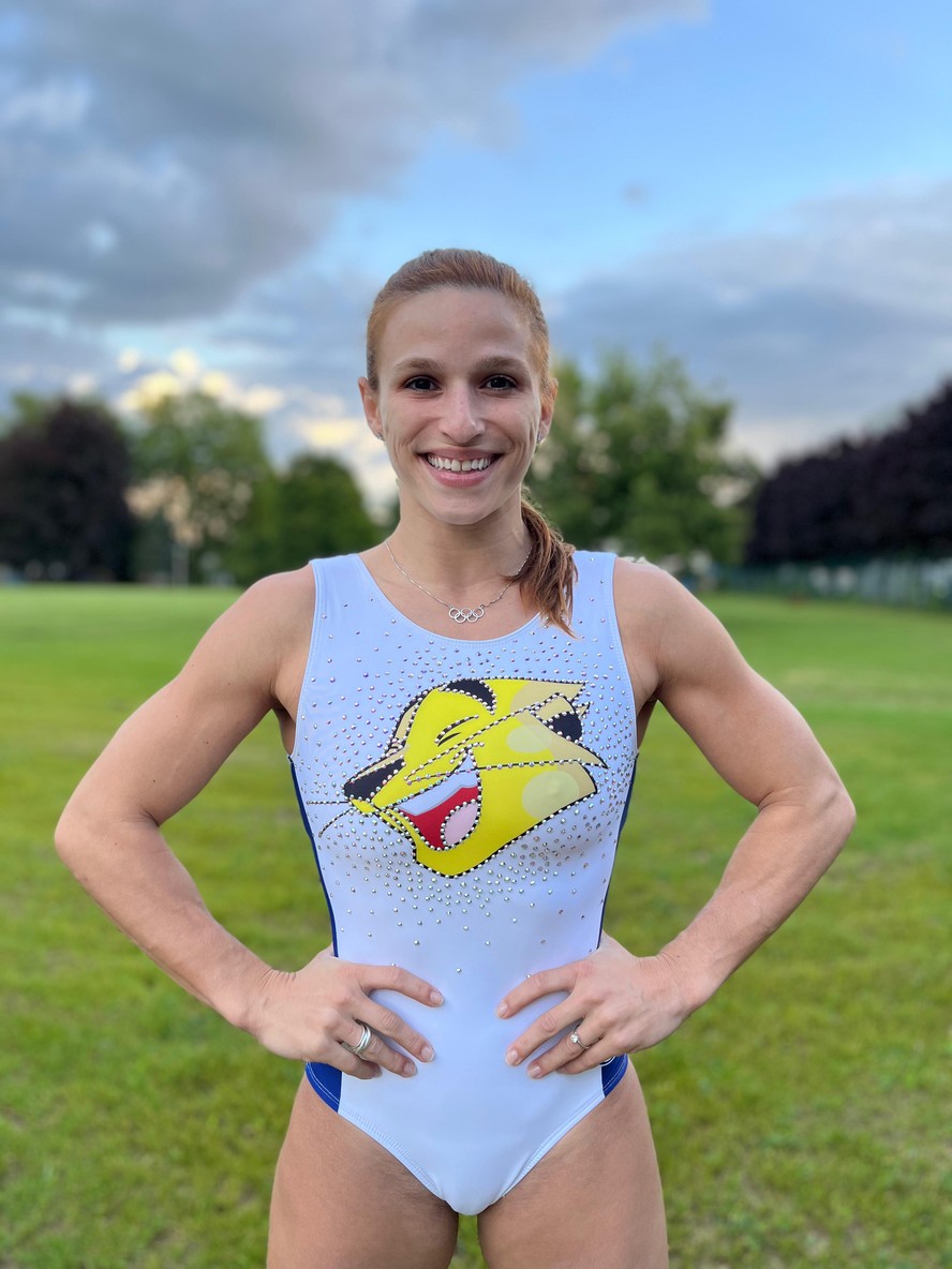 Roupa de competição de ginástica