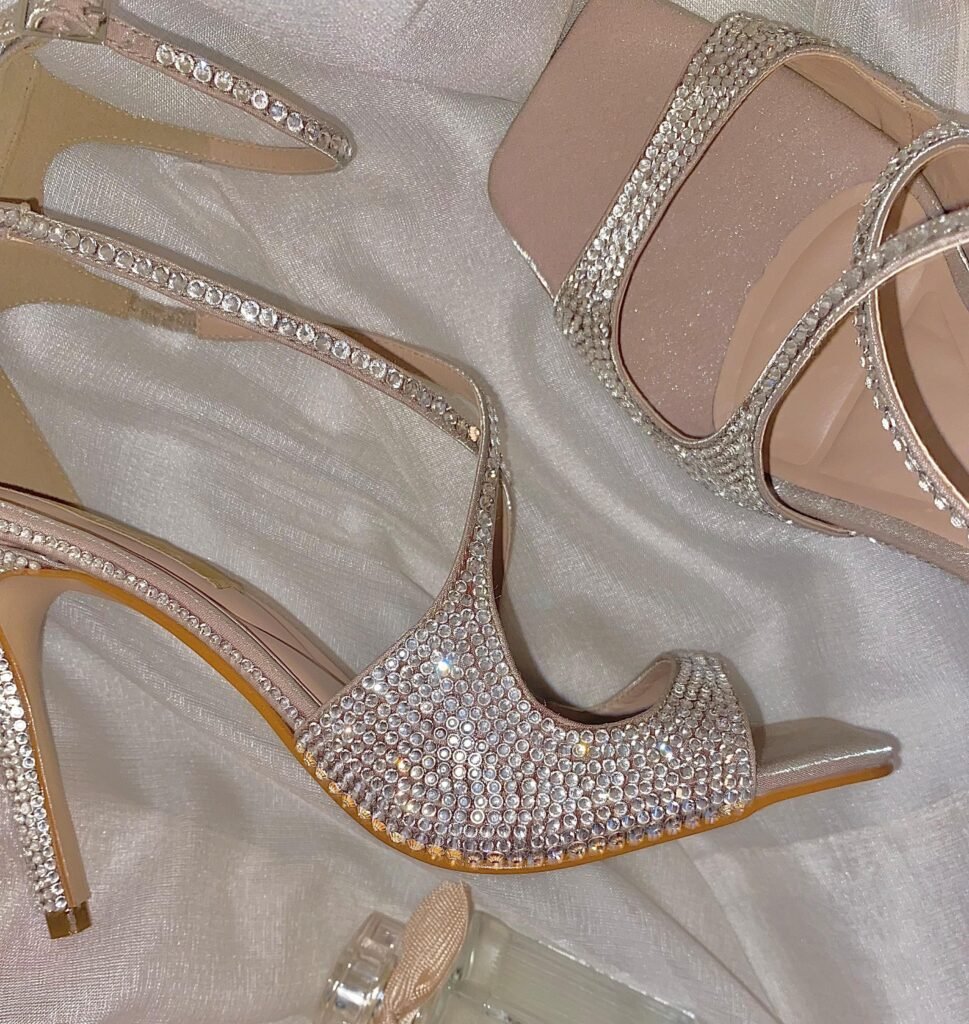 sandália di cristalli franjinhas salto 12cm