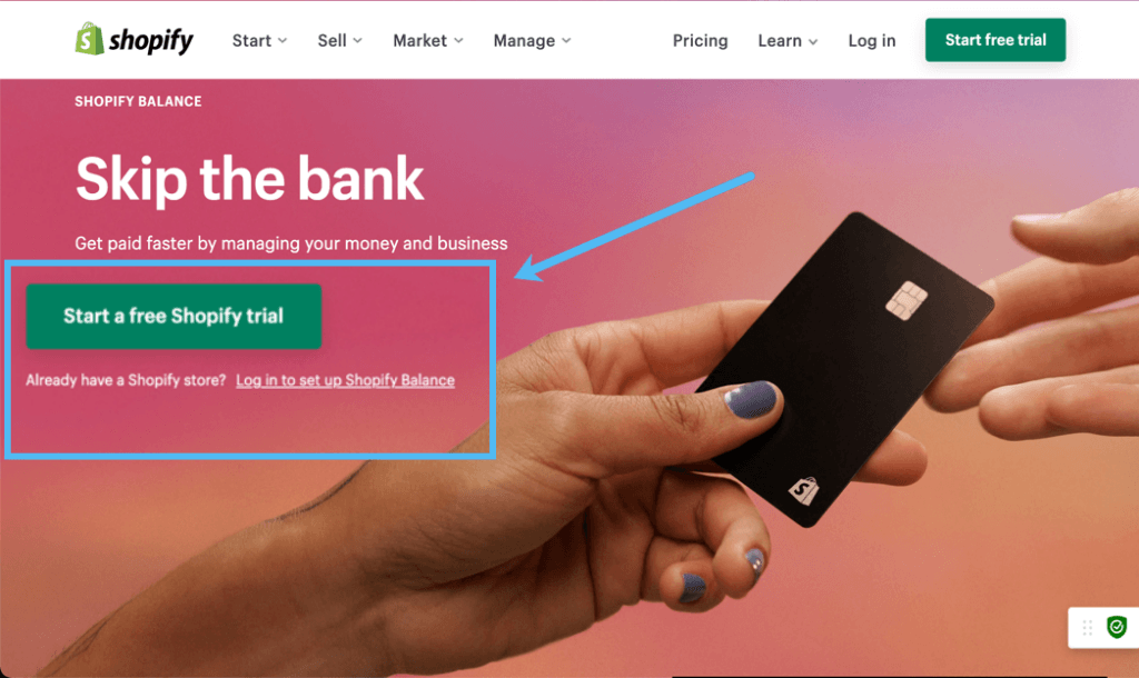 gerenciamento financeiro Shopify