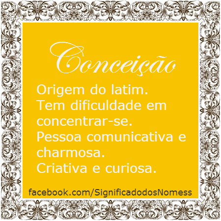 Significado Do Nome Conceição