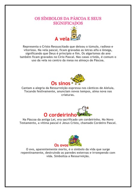 símbolos da páscoa e seus significados