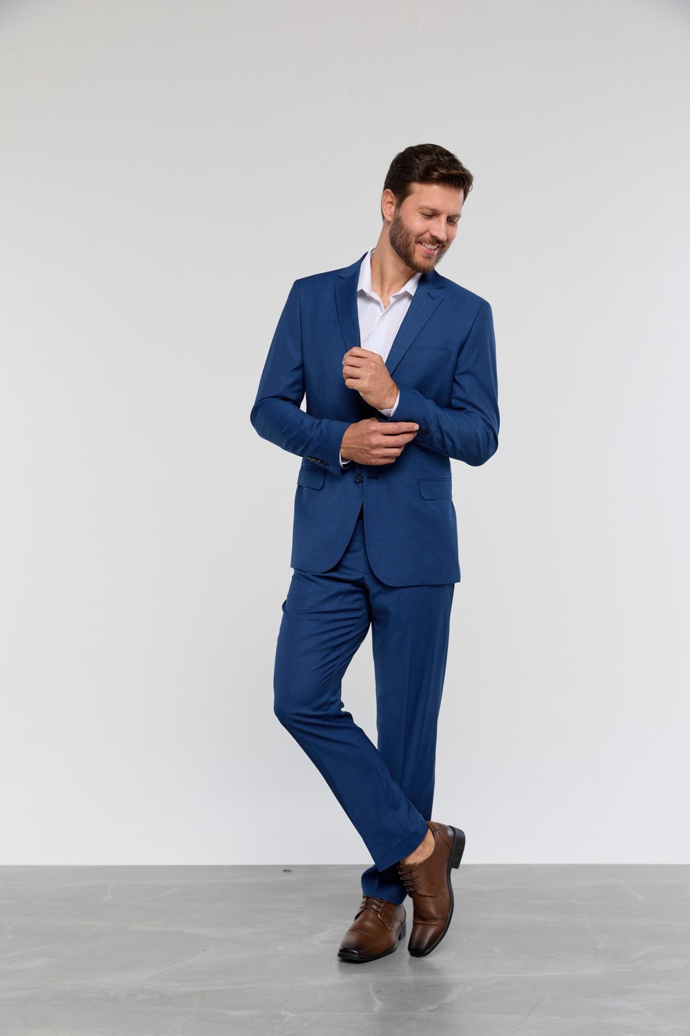 Smoking azul marinho gabardine