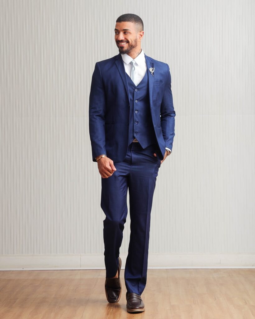 Smoking masculino azul