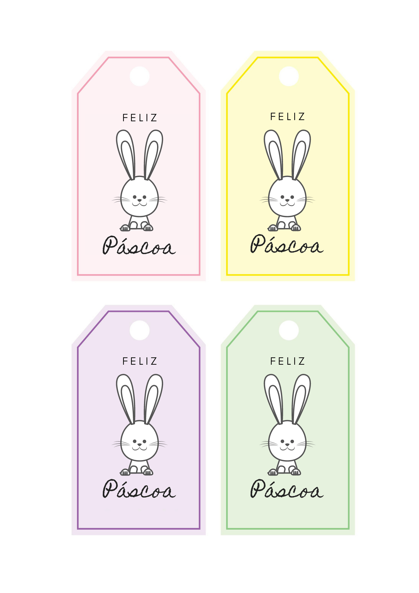 Passo a Passo: Criando Tags de Páscoa Infantis com Coelhinhos