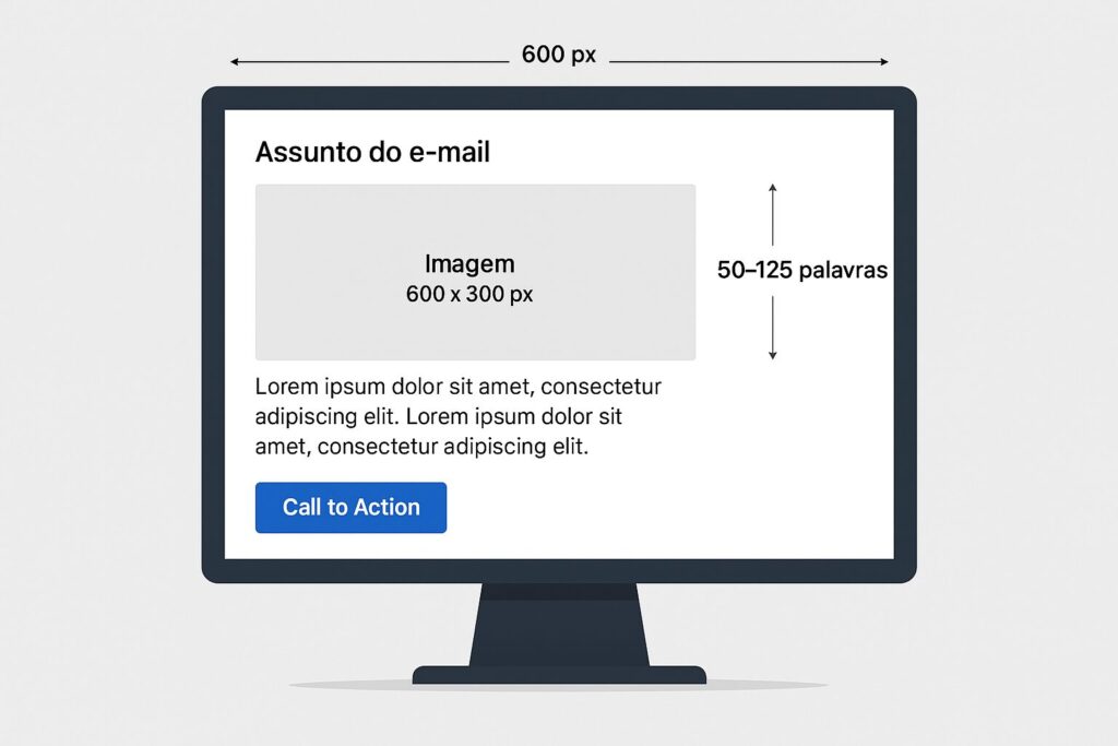 dimensões email marketing
