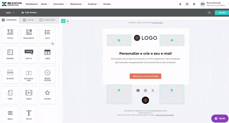 layout email marketing