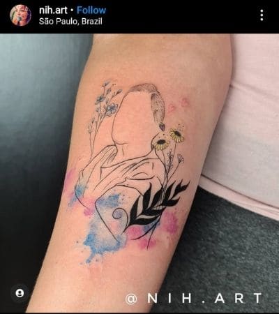 tatuagem fineline ou blackwork para mãe falecida qual escolher