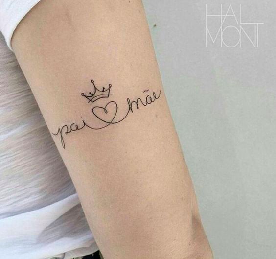 Tatuagem Mãe E Pai No Braço