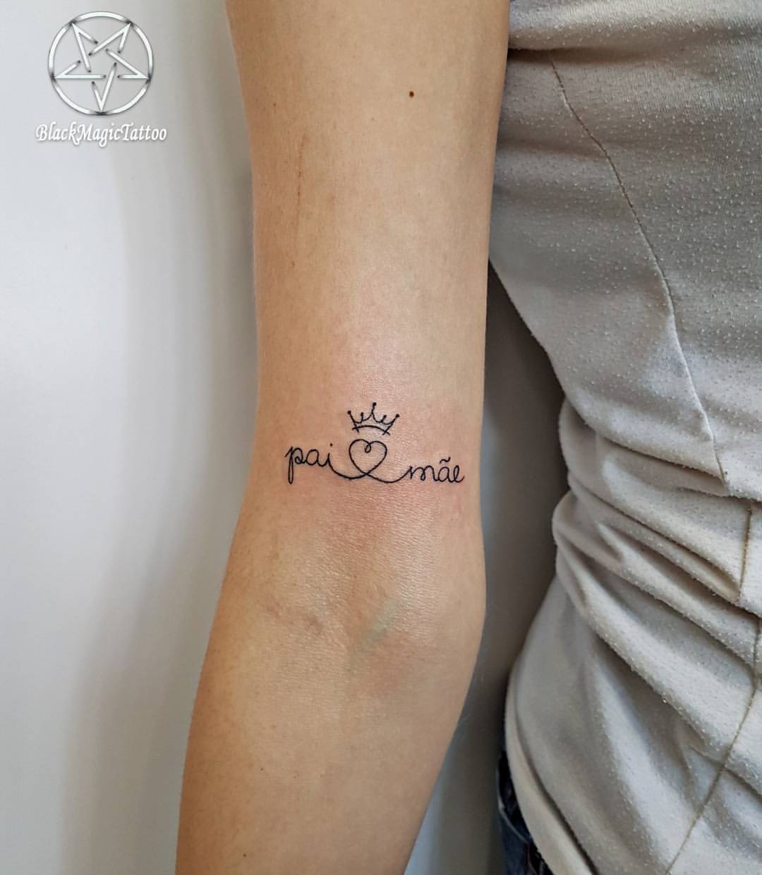 Tatuagem Mãe E Pai No Braço