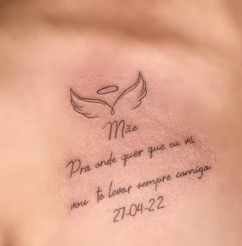 ideias criativas tatuagem homenagem mãe falecida