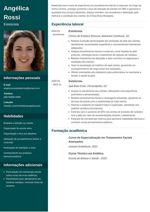 tecnico em estetica e cosmetica