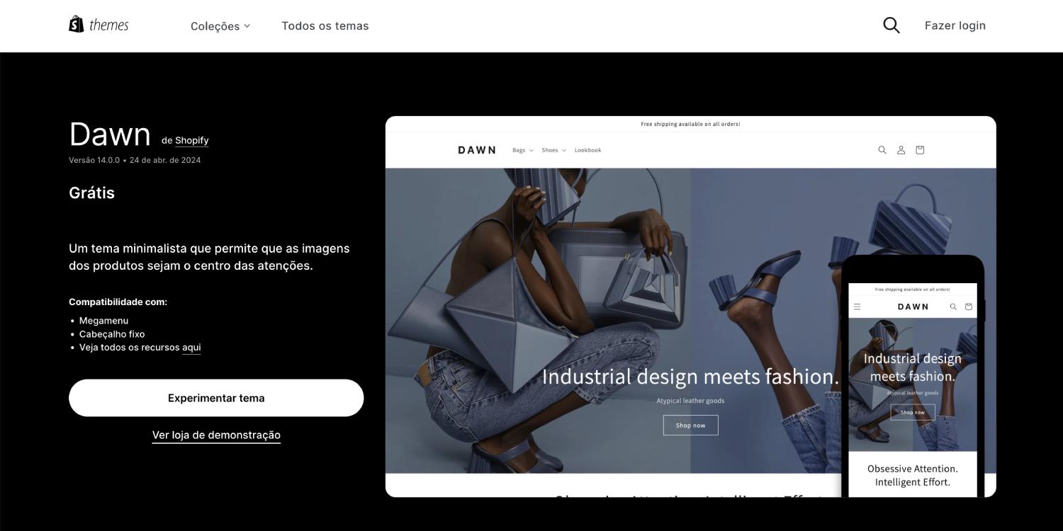 temas para loja virtual shopify