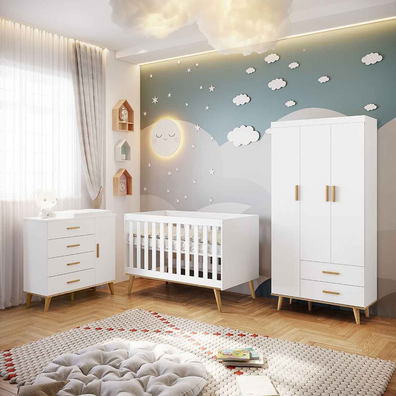 quartos de bebê com tema espaço