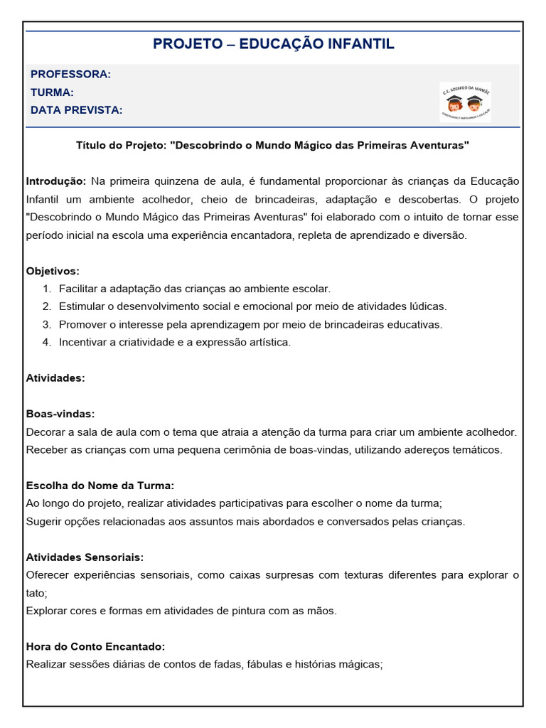 projetos de educação infantil inspirados na natureza