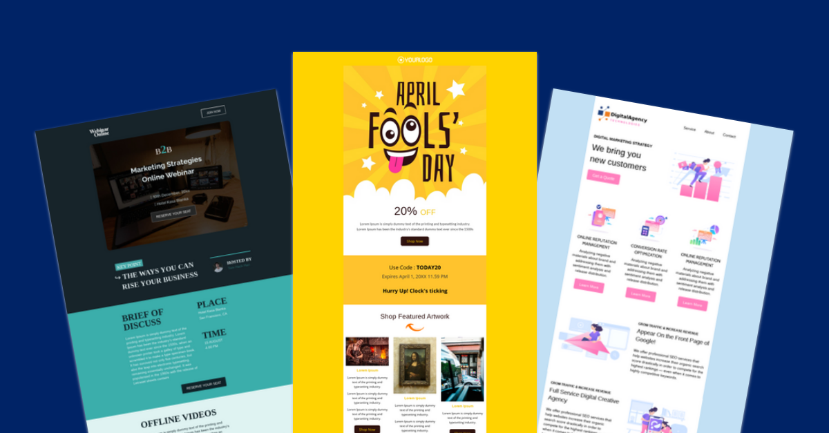 template marketing email