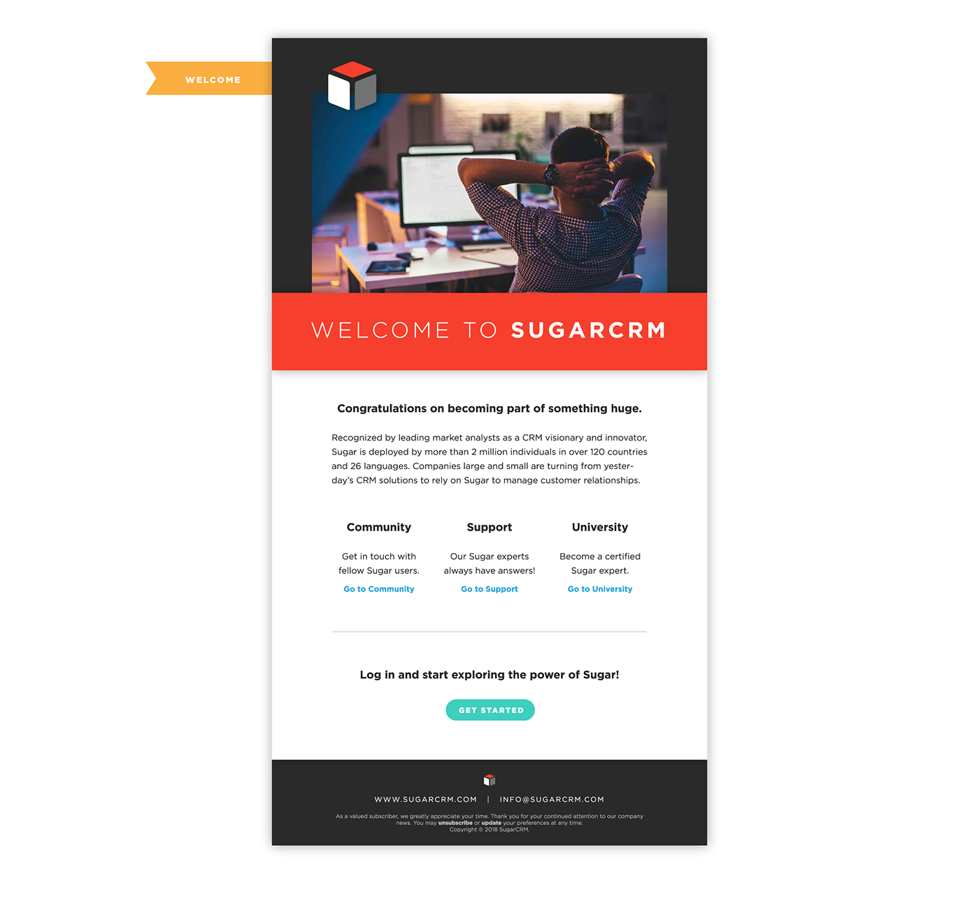 template marketing email