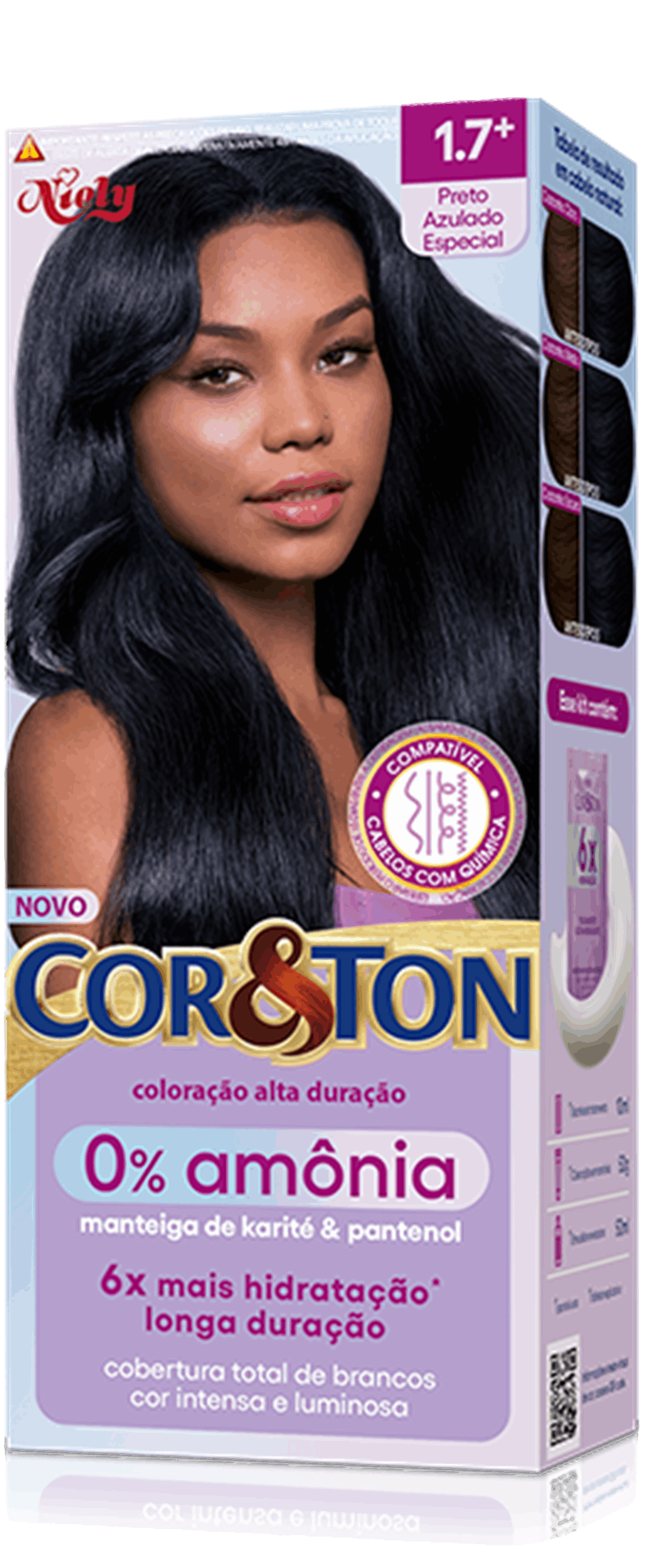 tinta cabelo preto azulado 1.7