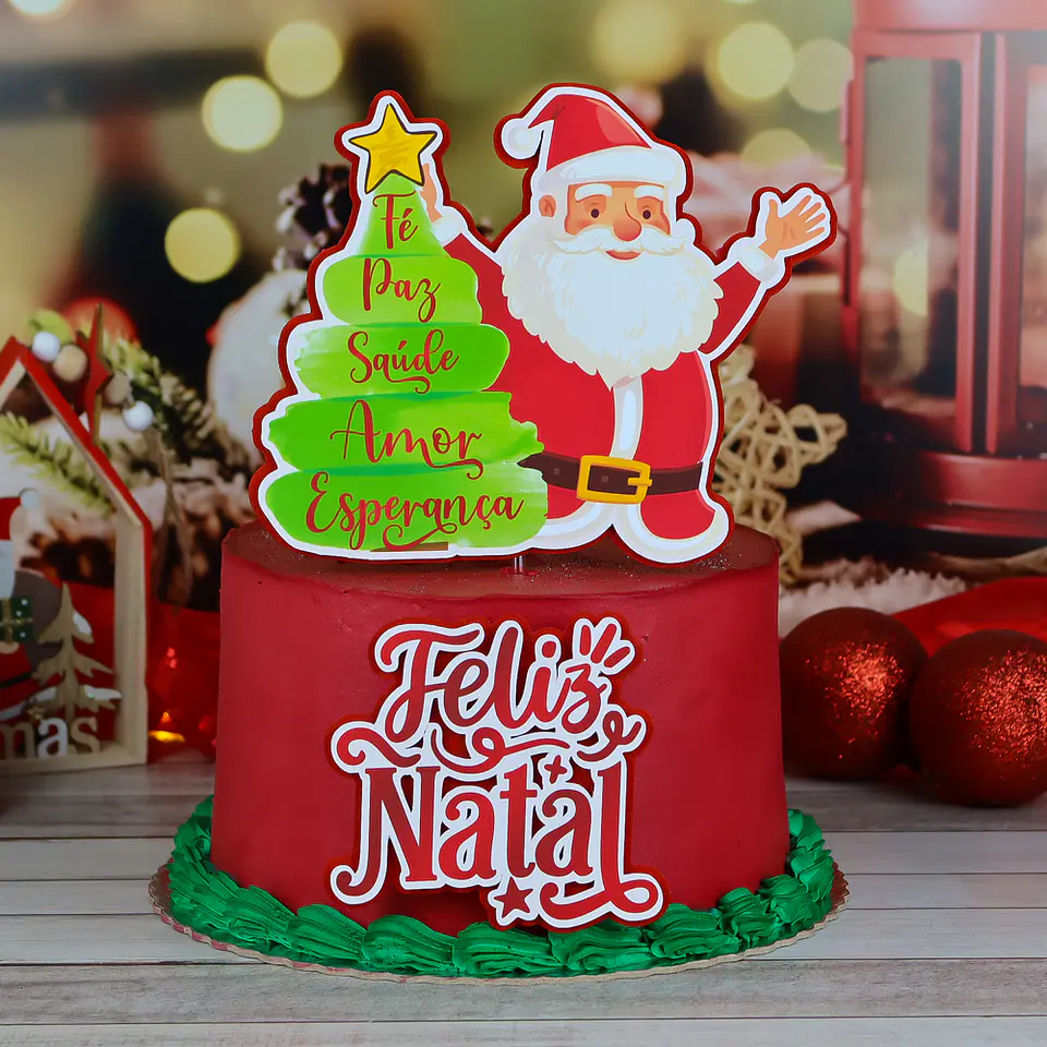 topo de bolo natal personalizado