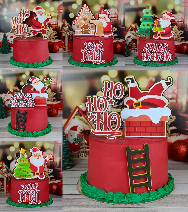 arquivo topo de bolo natal