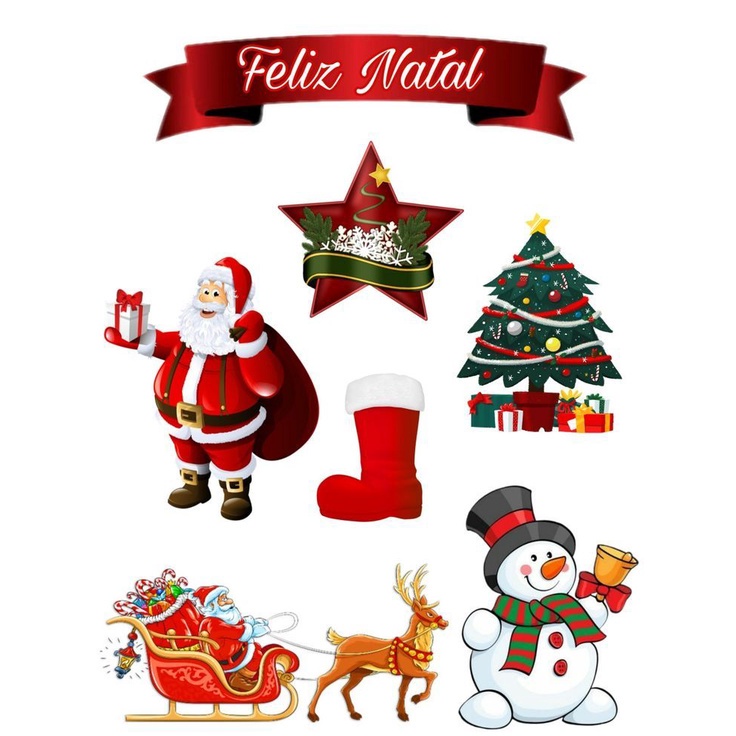topo de bolo natal luxo