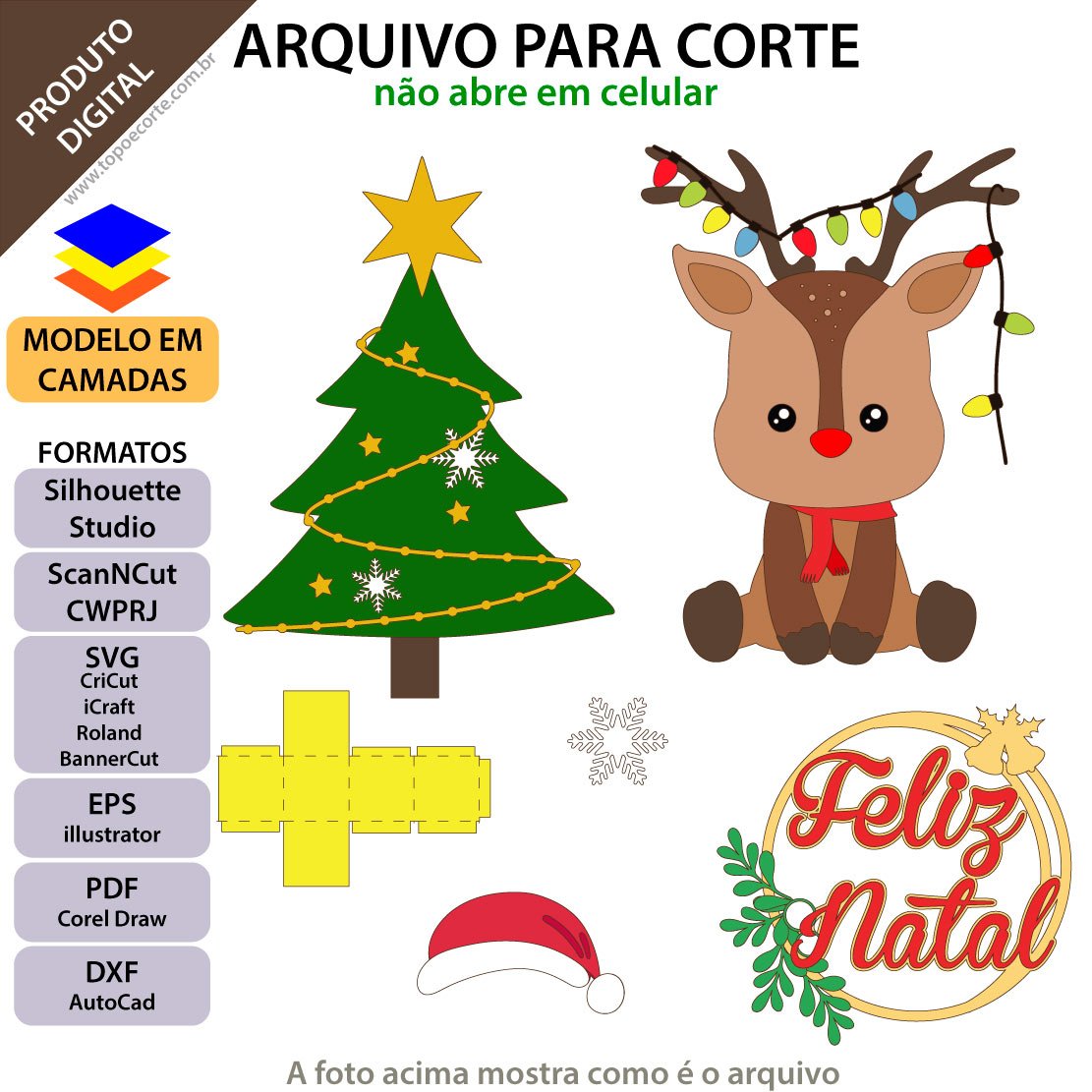 topo de bolo papai noel