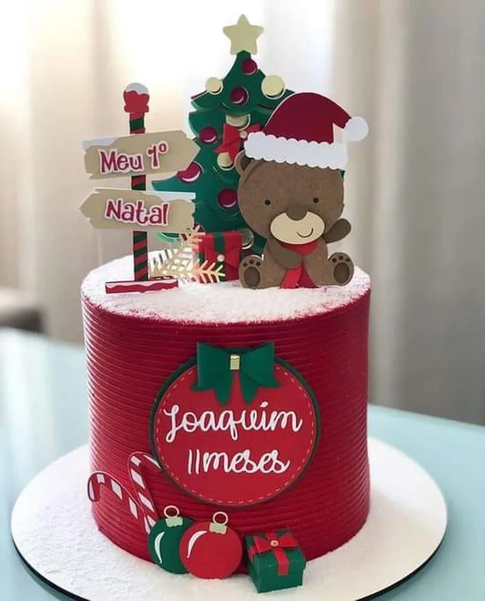 topo de bolo rena natal