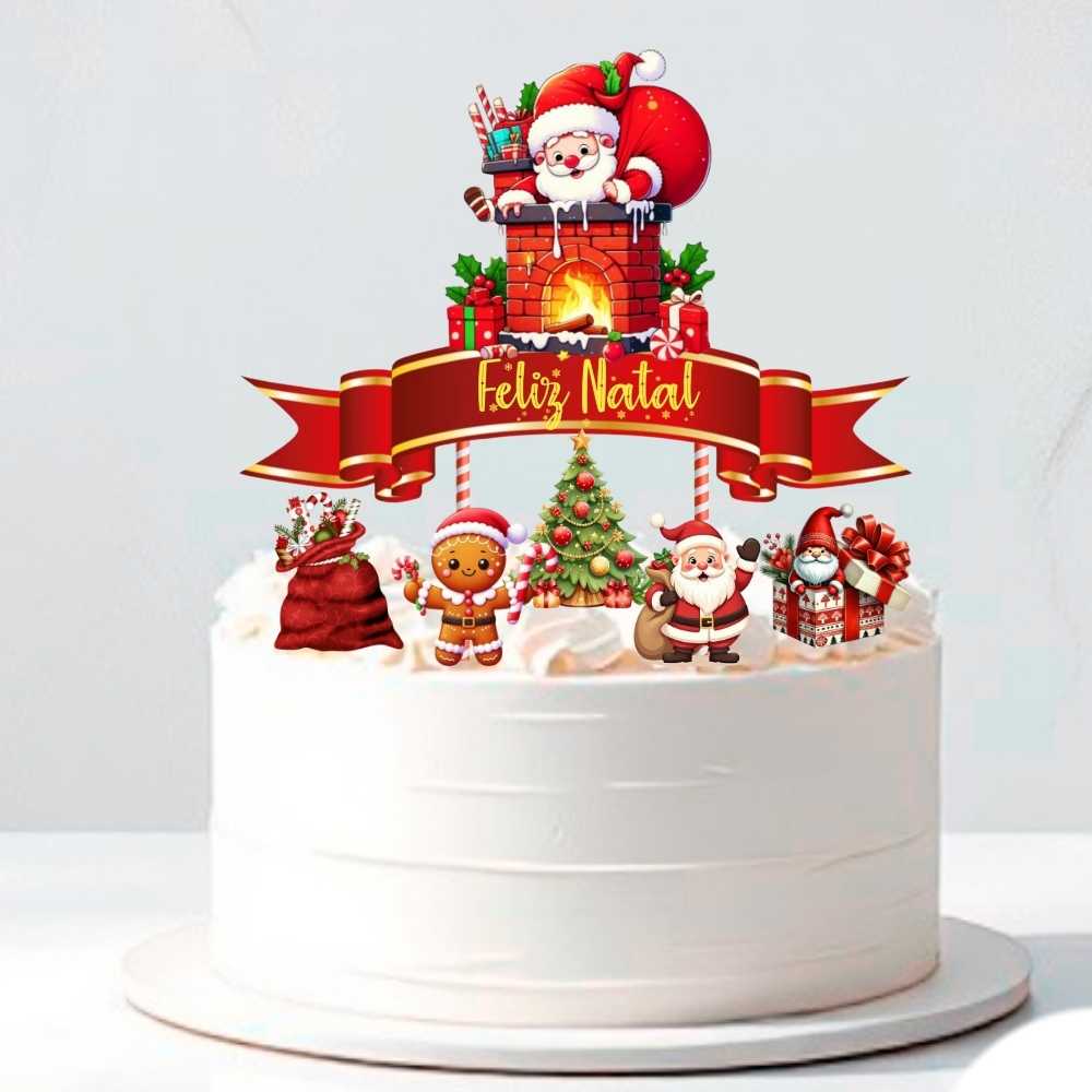 topo de bolo rena natal