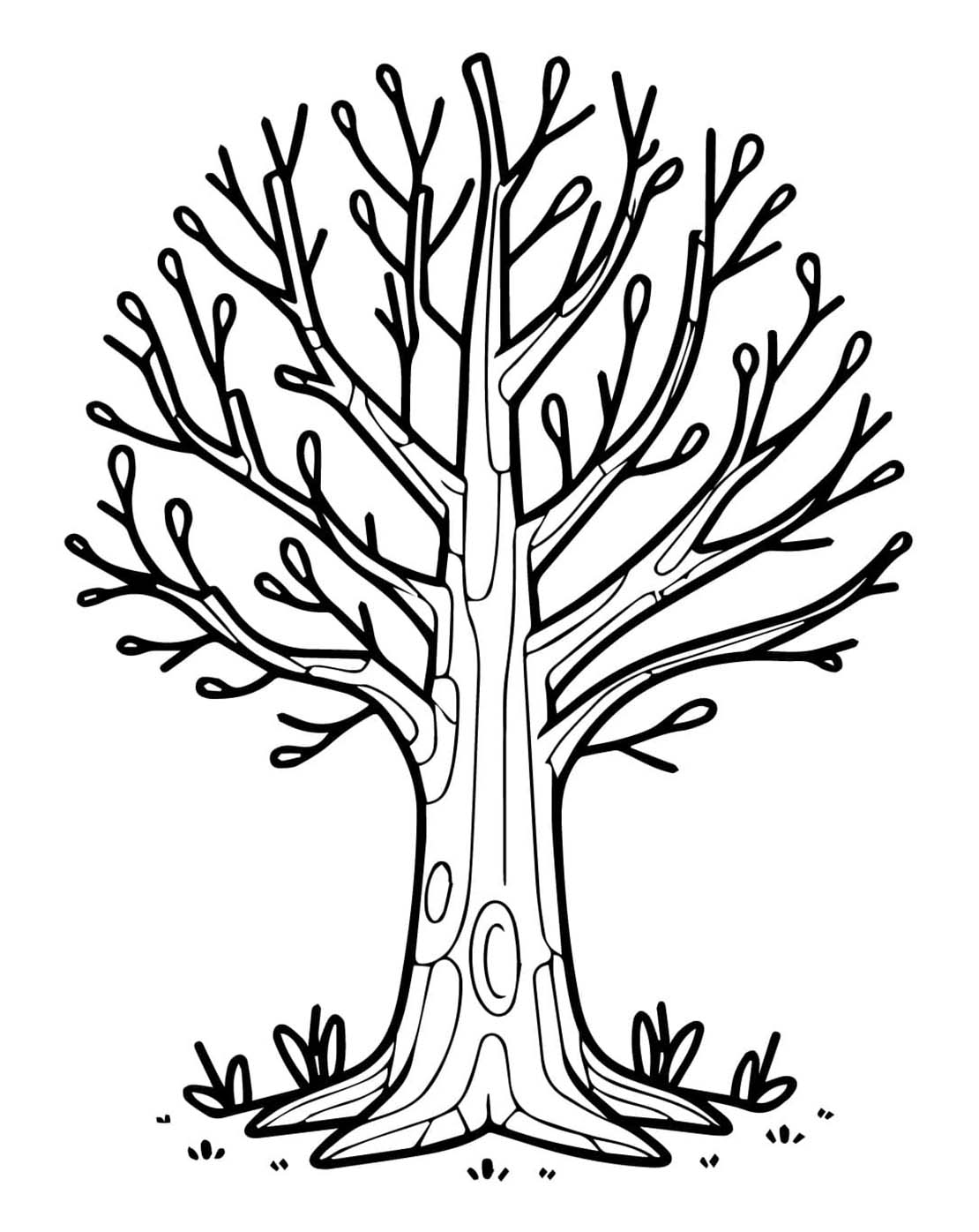 desenho de tronco de árvore para colorir
