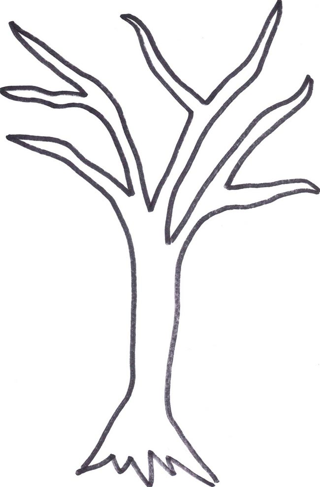 silhueta de tronco de árvore para artesanato