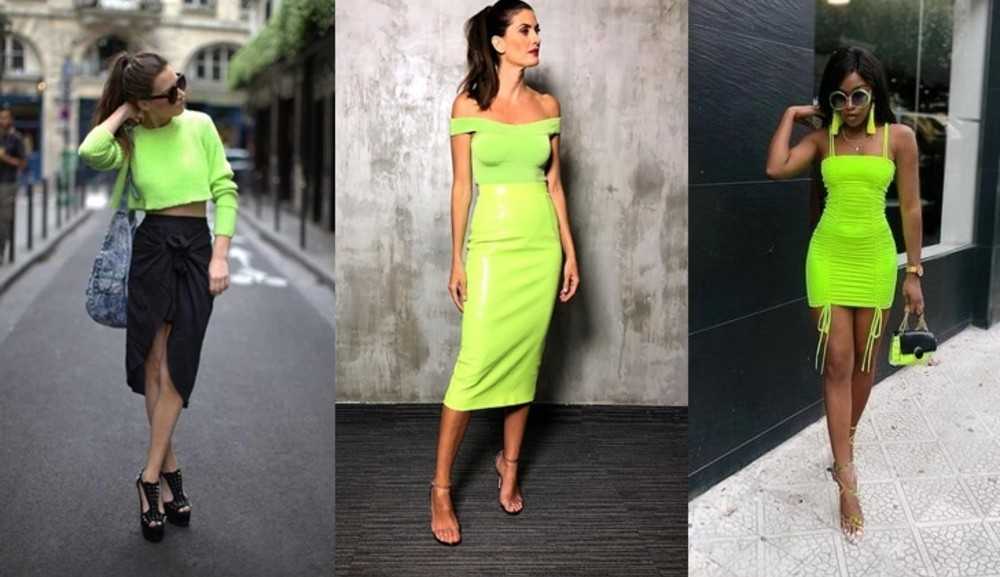 verde limão e rosa choque