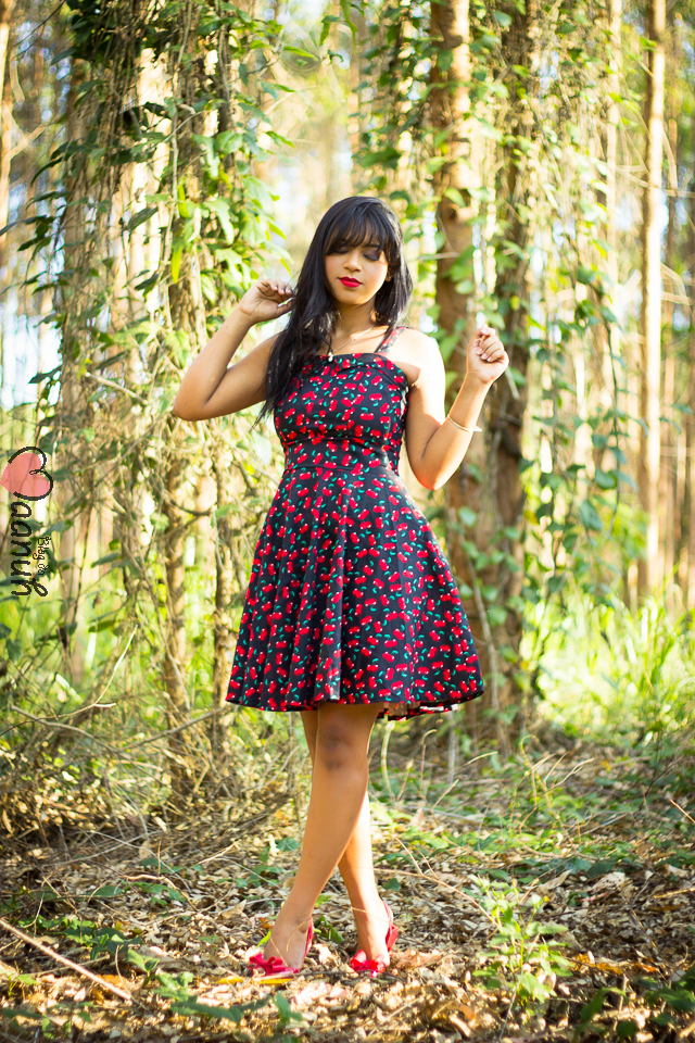 vestido cereja infantil