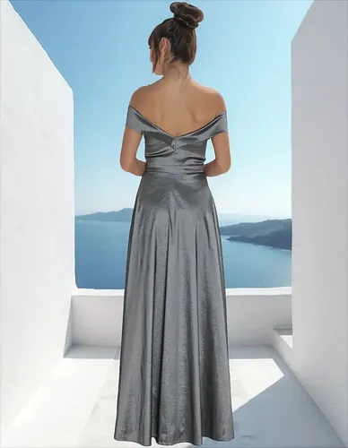 vestido de festa cinza para madrinha