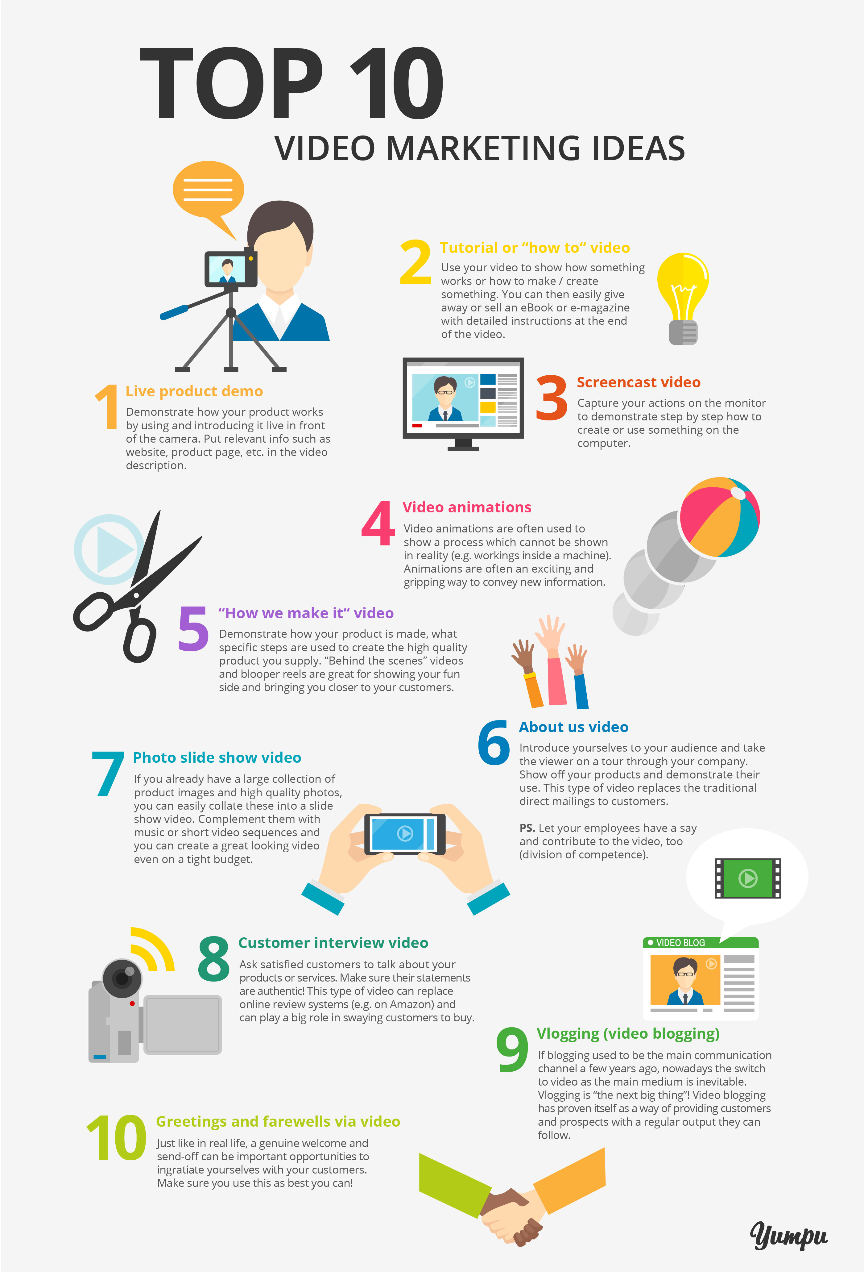 ideias de vídeos marketing criativos para iniciantes