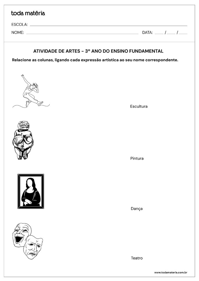 atividades de artes 3 ano para imprimir