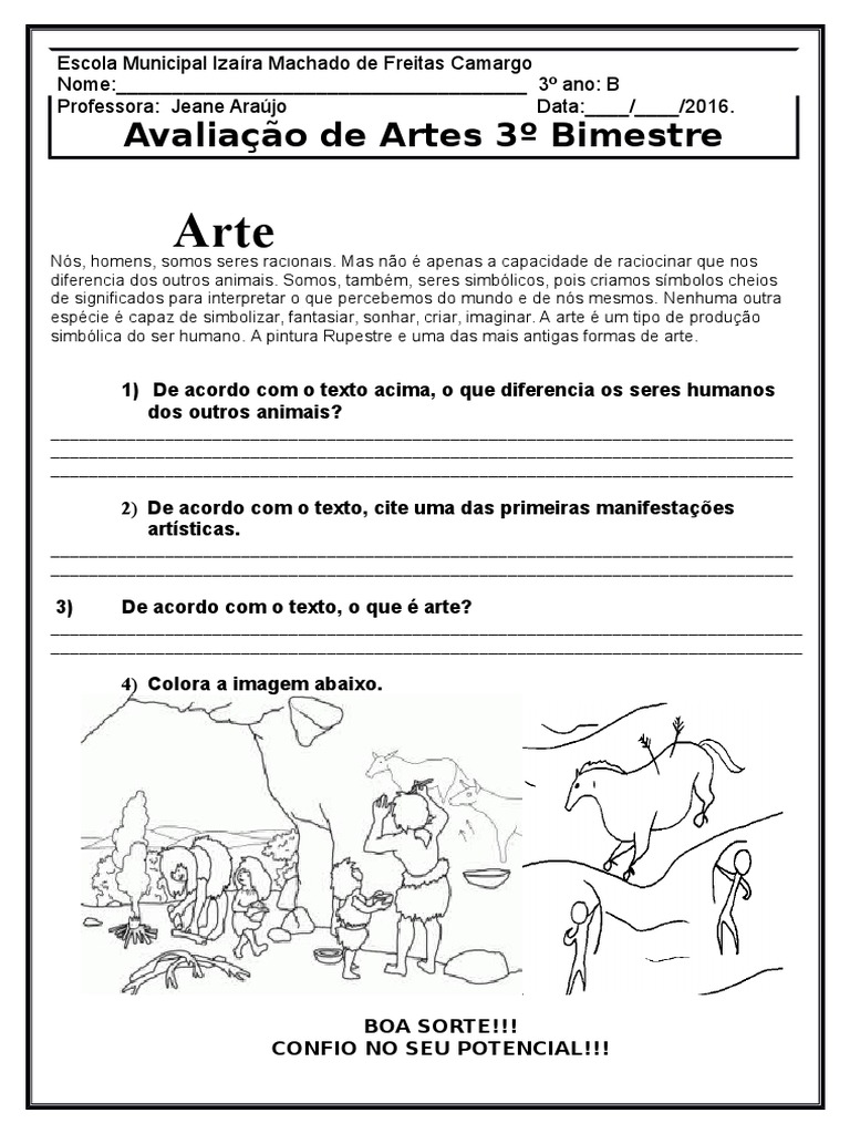 apostila de artes 3 ano ensino fundamental