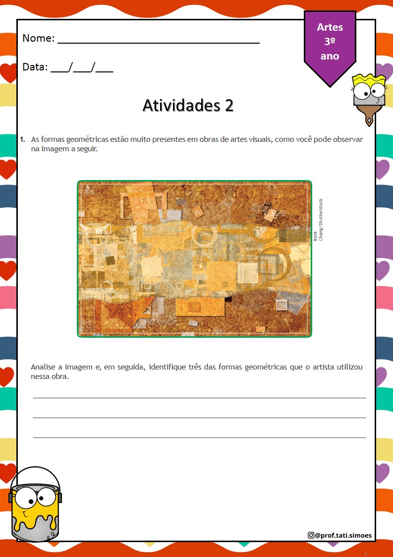 atividades de releitura de obras 3 ano artes pdf