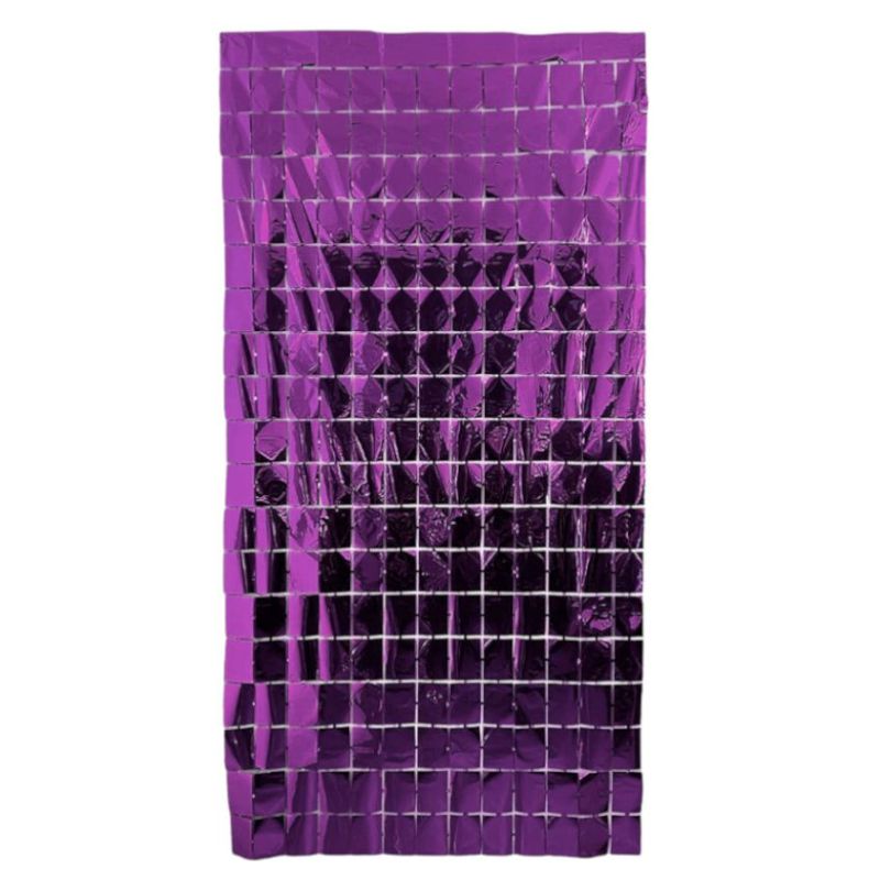 cortina metalizada 1x2m quadrada